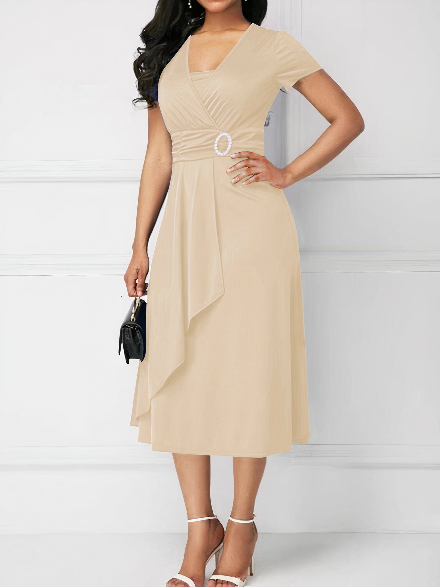 Elegant Summer Midi Dress | Arya