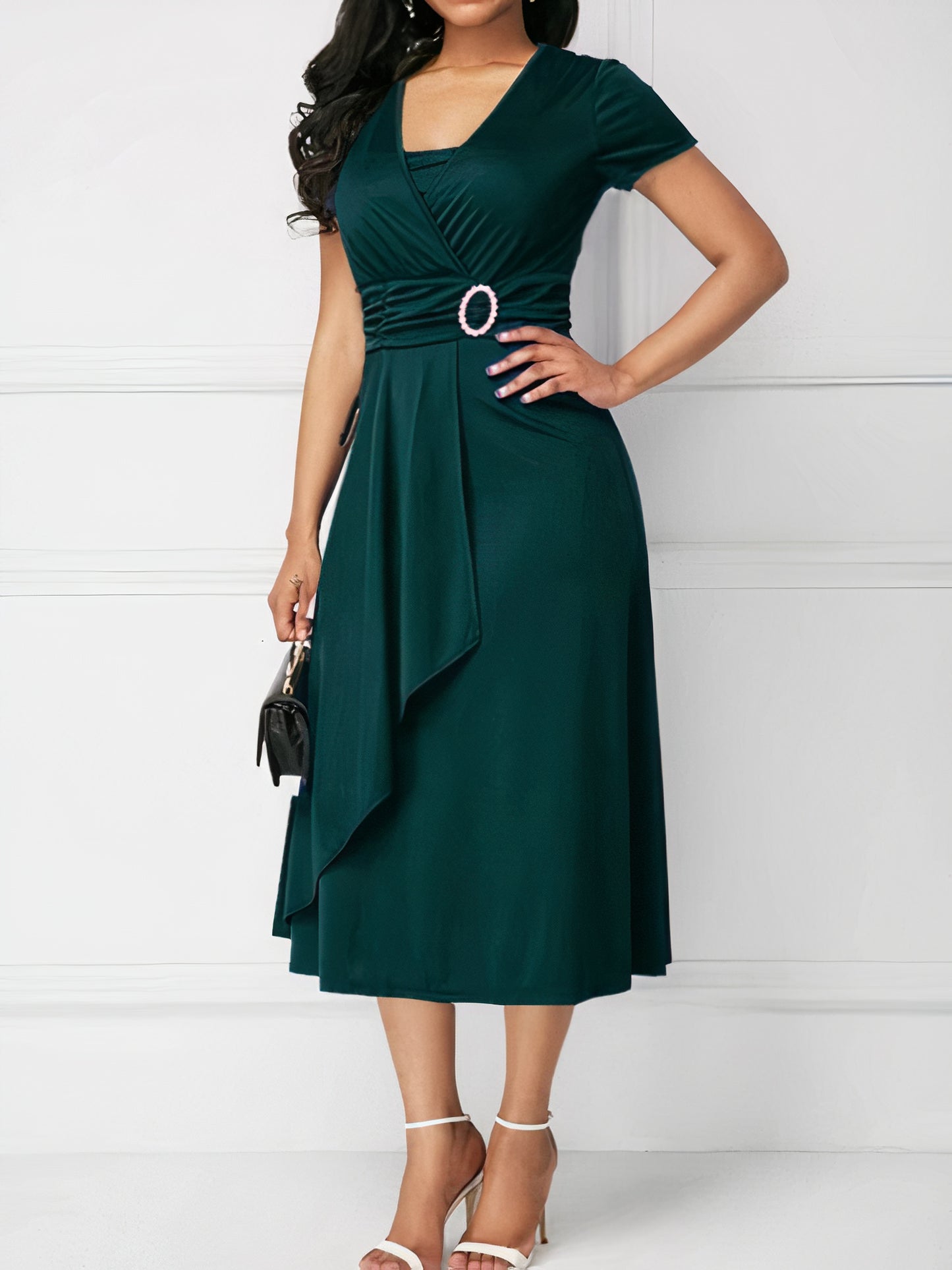 Elegant Summer Midi Dress | Arya