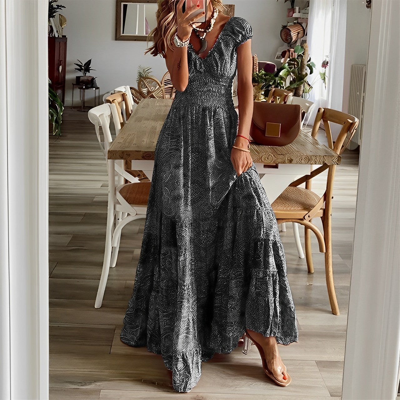 Stylish elegant long dress | Barbara