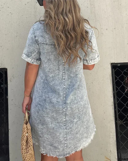 Stylish Denim Shirt Dress | Giana