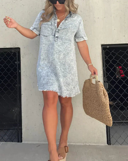 Stylish Denim Shirt Dress | Giana