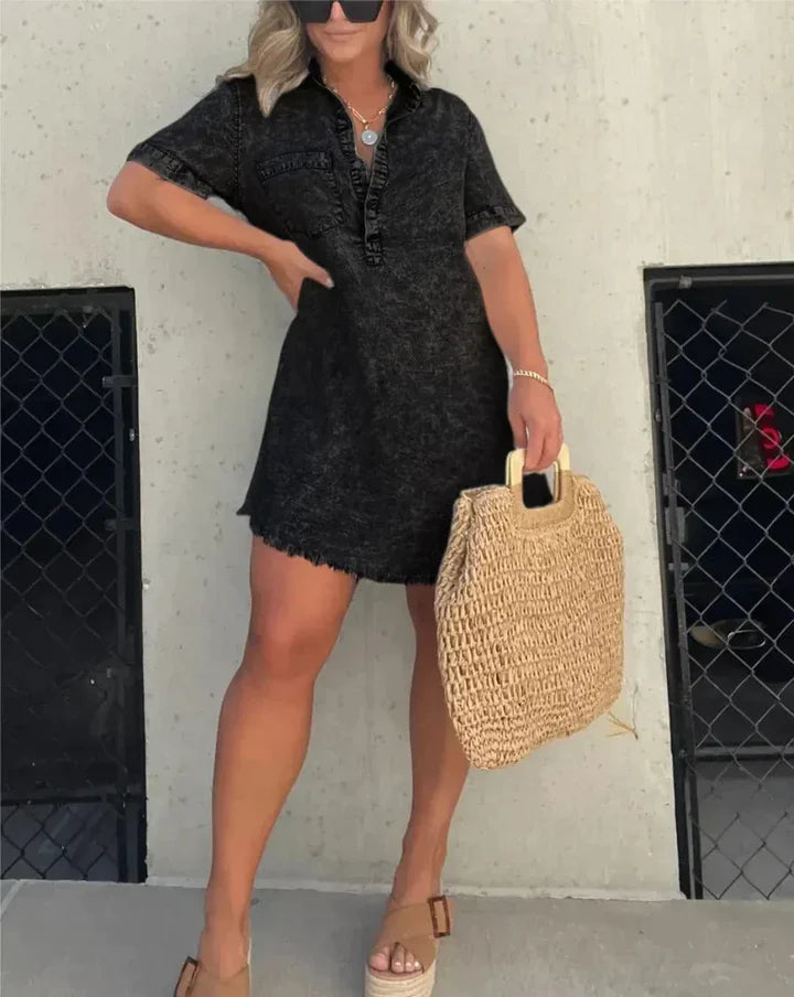 Stylish Denim Shirt Dress | Giana