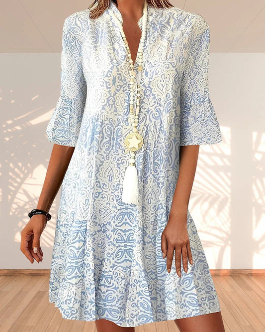 Airy summer dress with boho pattern | Amaya