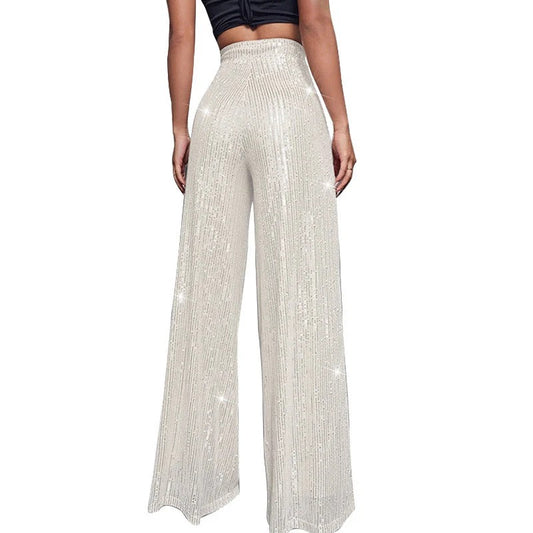 High Waist Sequin Flare Pants | Anamae