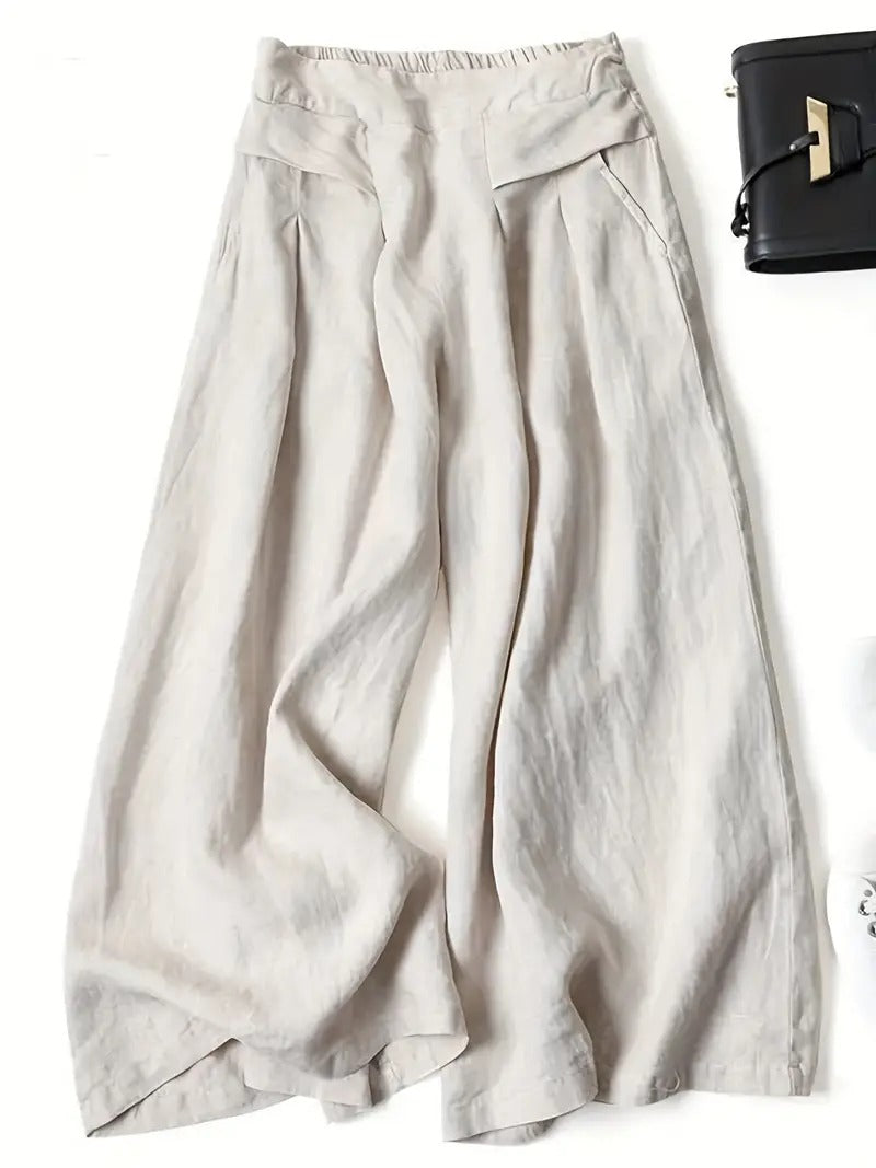 Casual chic essential Plain palazzo pants | Sapira