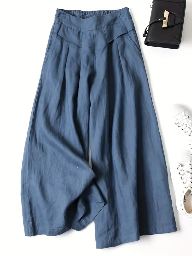 Casual chic essential Plain palazzo pants | Sapira