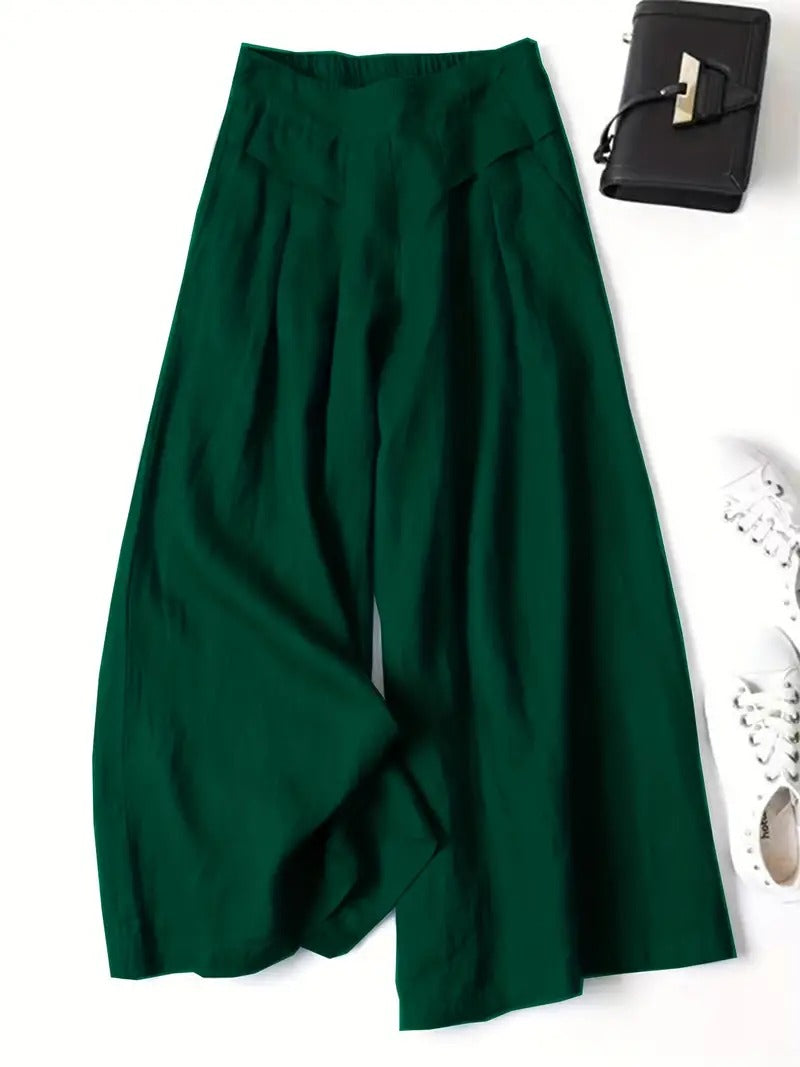 Casual chic essential Plain palazzo pants | Sapira