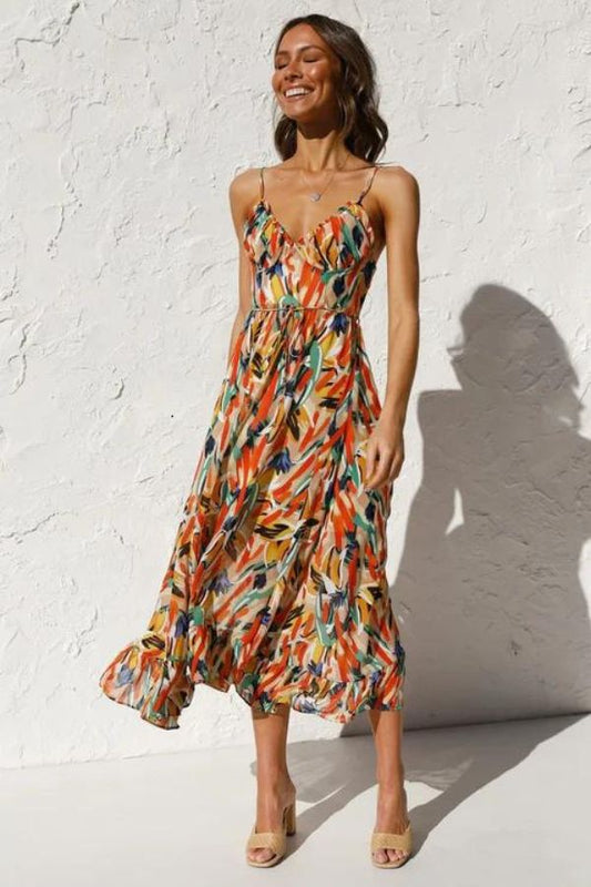 Colorful Midi Dress for Summer | Joanna