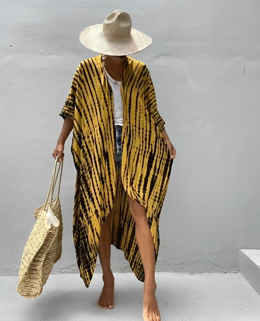 Beach Kimono Cover-Up for Women, lightweight and breathable, ideal for layering on summer days.