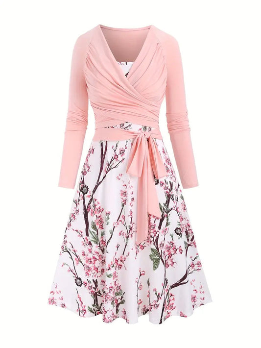 Casual women's dress with cardigan, a stylish and comfortable two-piece set perfect for summer days.