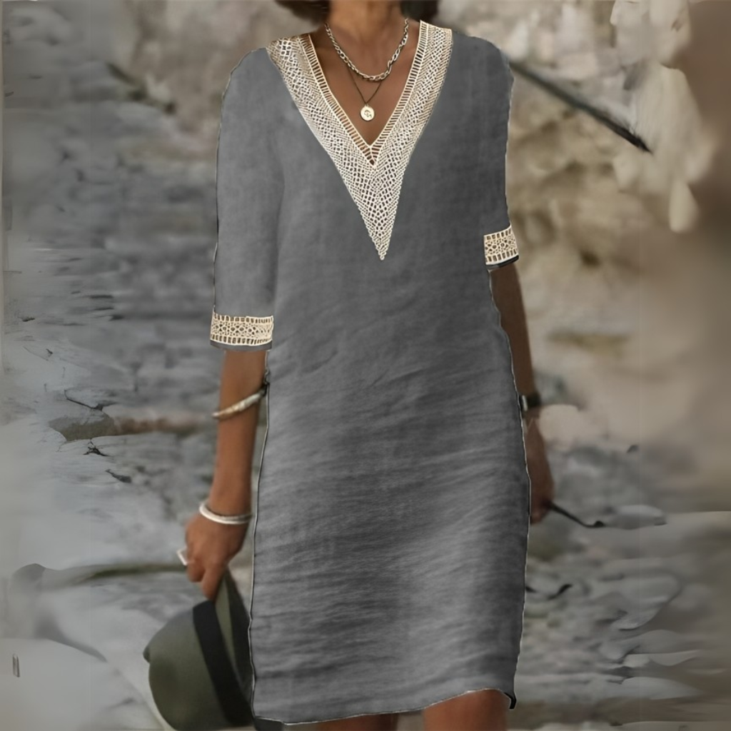 Chic boho-inspired summer dress for women, perfect for sunny days and casual gatherings with a light, airy design.