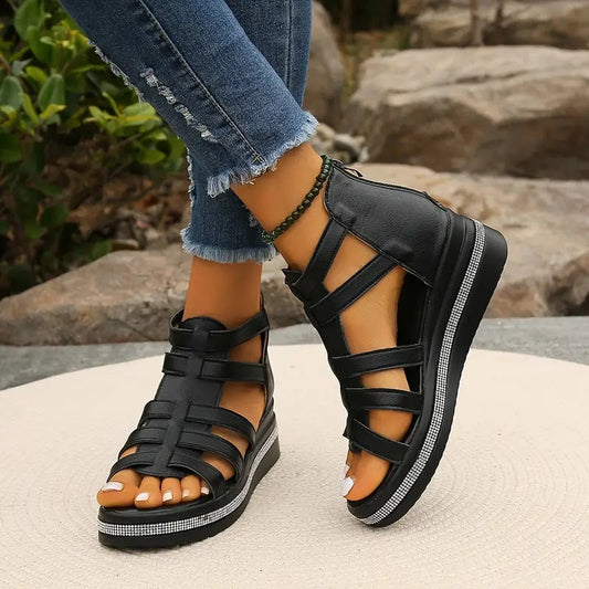 Chic wedge sandals for women with a comfortable design, perfect for summer outings and versatile styling.