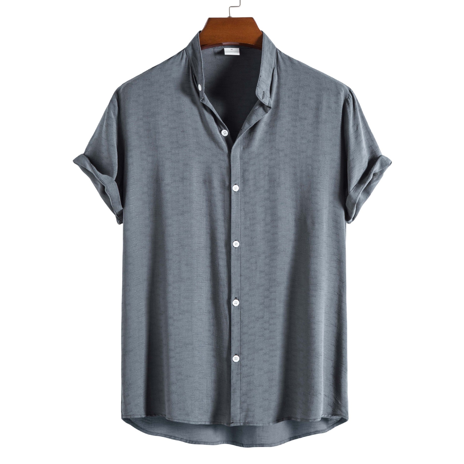  Classy men's cotton summer shirt designed for comfort and style, featuring premium fabric, a classic fit, easy care, and available in a variety of sizes, perfect for summer days.






