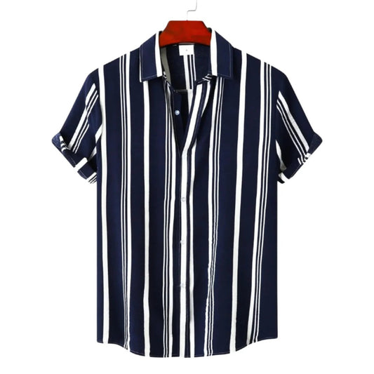  Cool beach shirt for men with breathable fabric and a relaxed fit, perfect for staying comfortable and stylish on summer days.