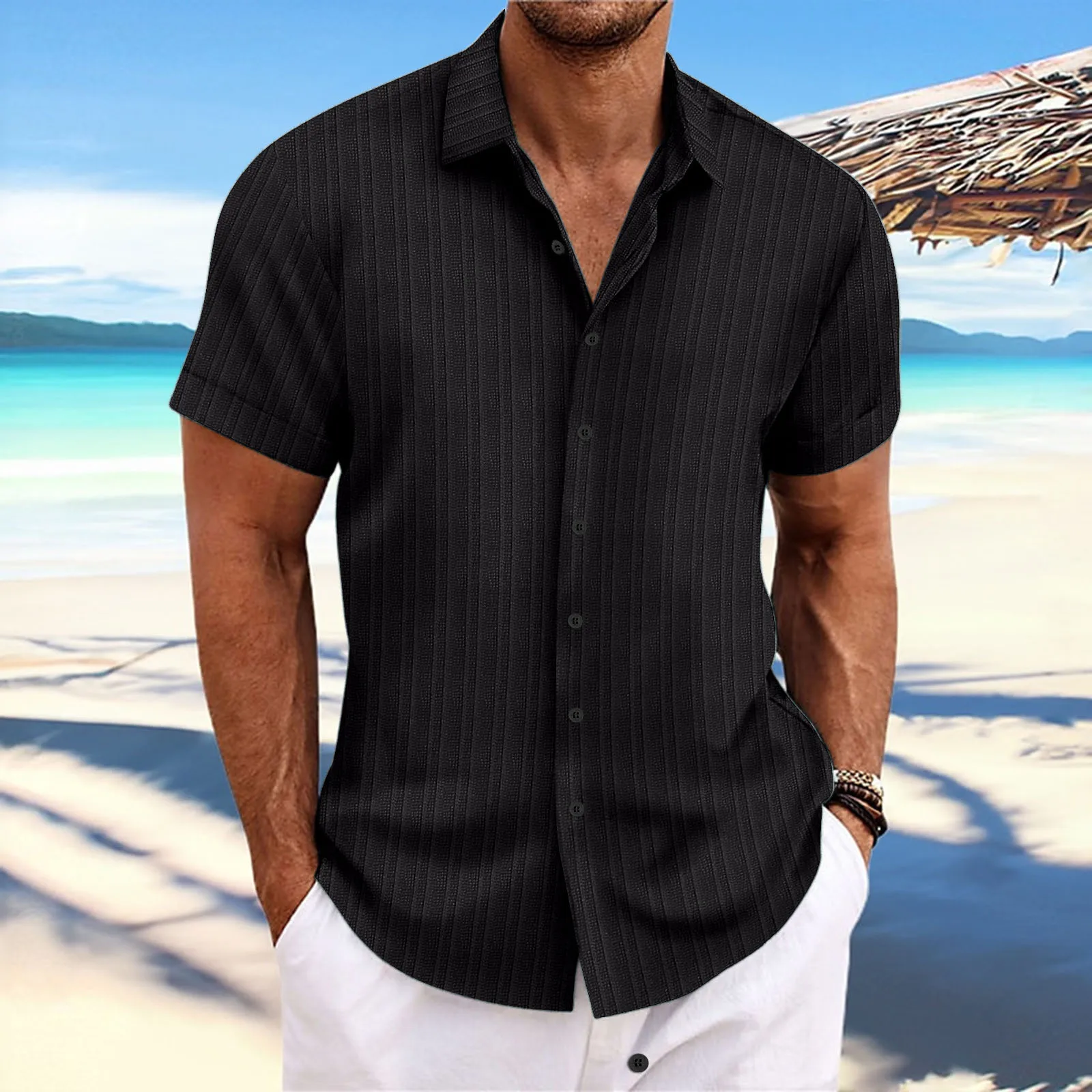 Elegant cool polo shirt for men, made with breathable fabric for comfort and a sleek design ideal for summer days.