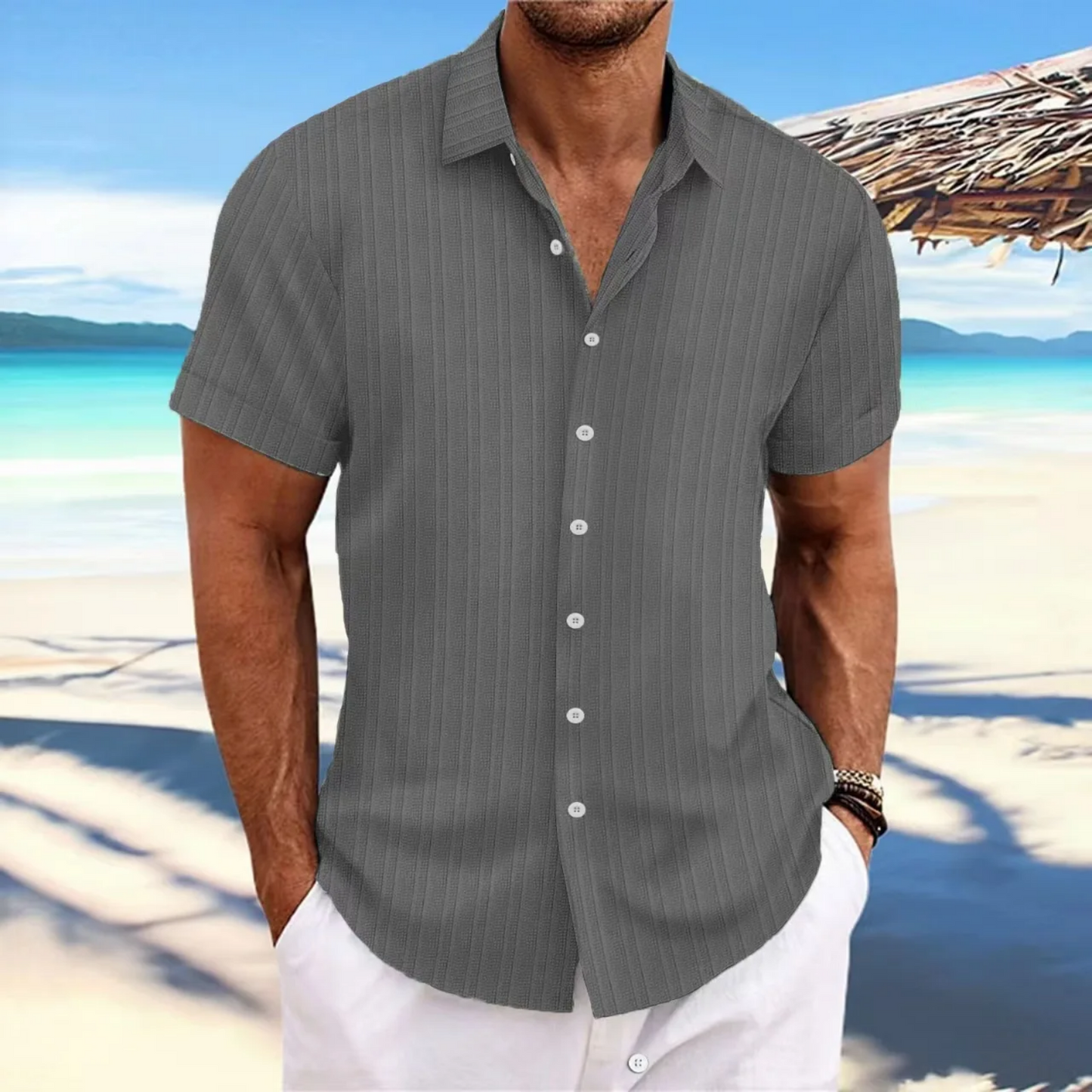 Elegant cool polo shirt for men, made with breathable fabric for comfort and a sleek design ideal for summer days.