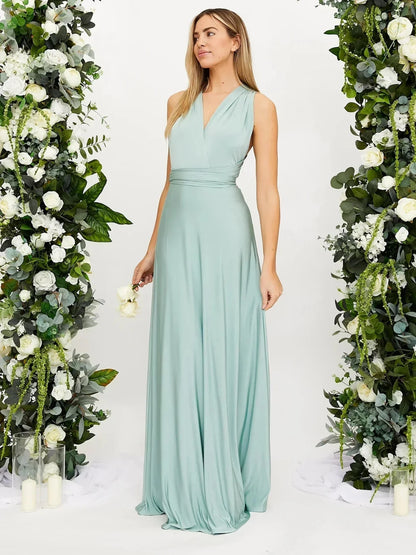 Fashionable Infinity Bridesmaid Dress, multi-way style, perfect for summer weddings.






