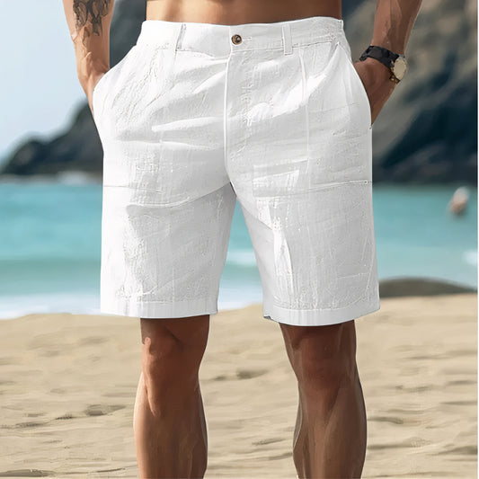 Men's summer linen shorts, providing comfort and style for warm-weather activities.






