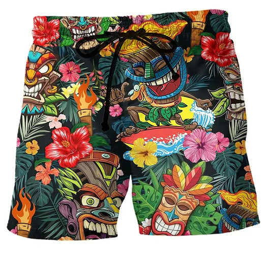 Men's summer swim shorts, ideal for summer days, featuring a comfortable fit, quick-drying fabric, and multiple pockets.