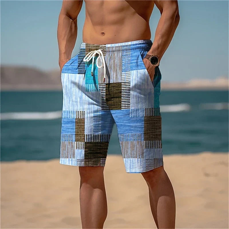 Men's Swimwear Shorts with quick-dry fabric and adjustable drawstring, perfect for summer days at the beach or pool.






