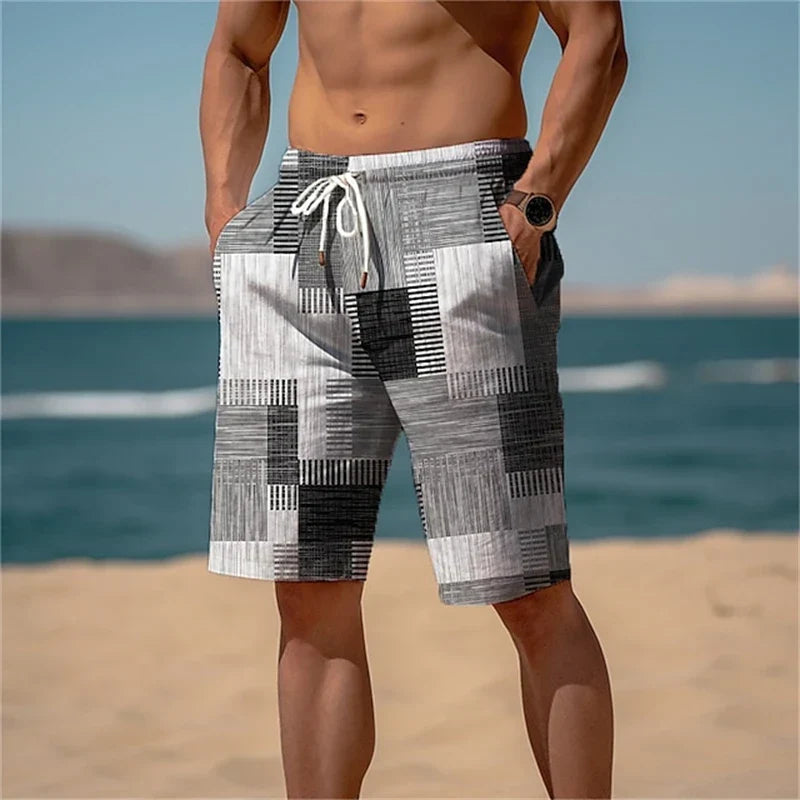 Men's Swimwear Shorts with quick-dry fabric and adjustable drawstring, perfect for summer days at the beach or pool.






