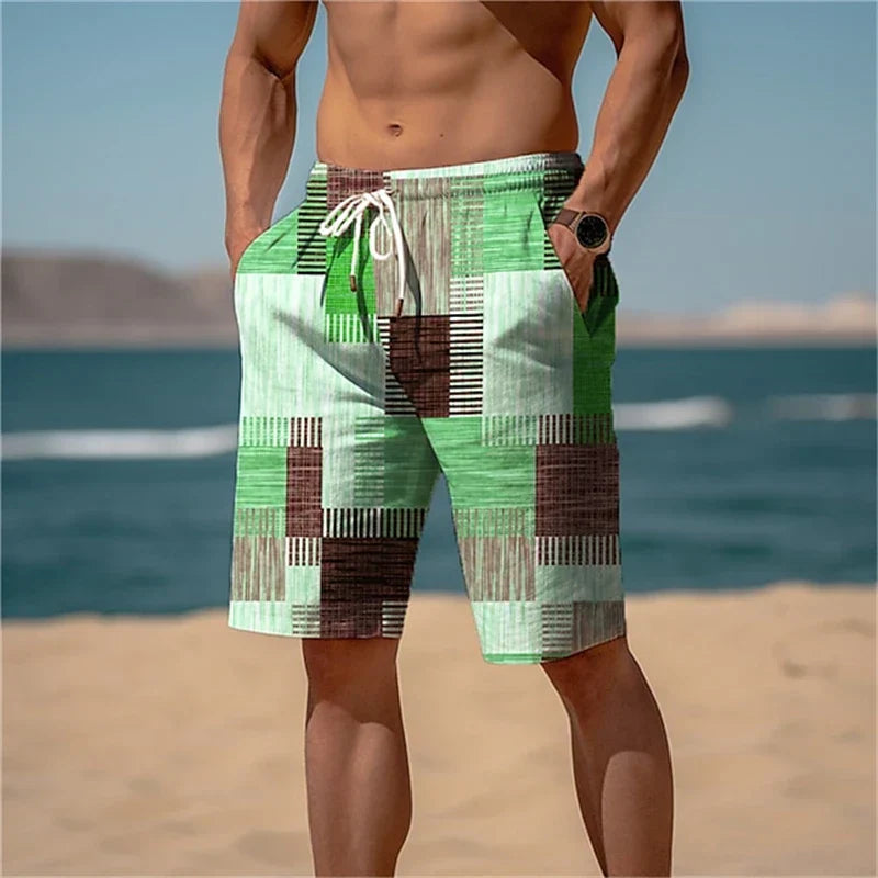 Men's Swimwear Shorts with quick-dry fabric and adjustable drawstring, perfect for summer days at the beach or pool.






