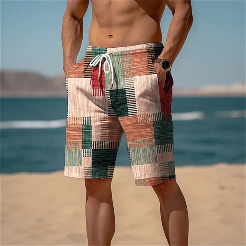 Men's Swimwear Shorts with quick-dry fabric and adjustable drawstring, perfect for summer days at the beach or pool.






