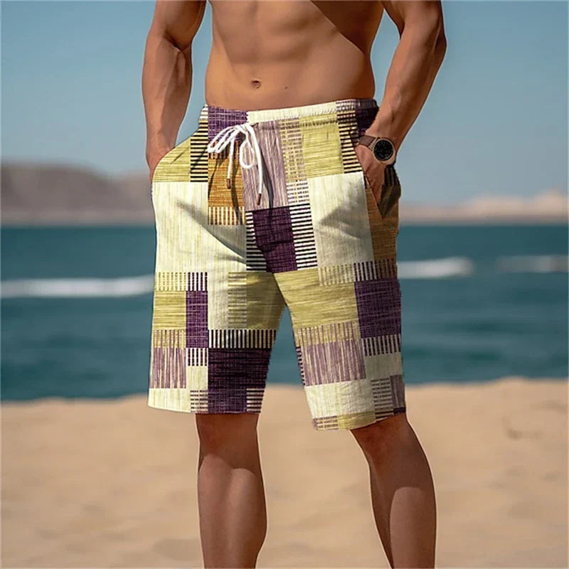 Men's Swimwear Shorts with quick-dry fabric and adjustable drawstring, perfect for summer days at the beach or pool.






