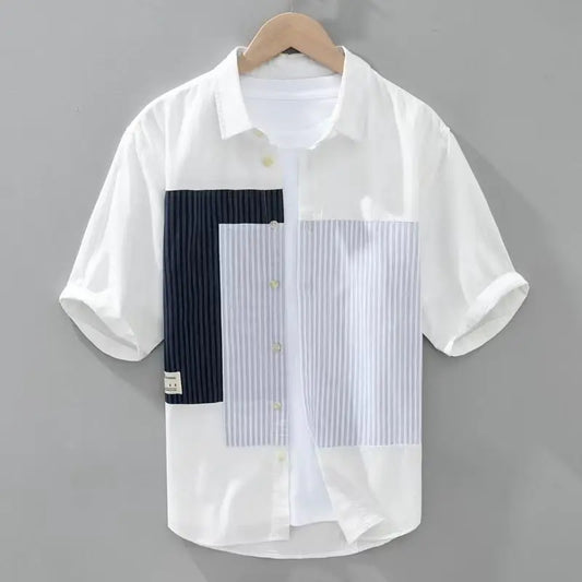 Stylish Men's Summer Shirt, breathable and modern fit, perfect for staying cool and fashionable during summer.






