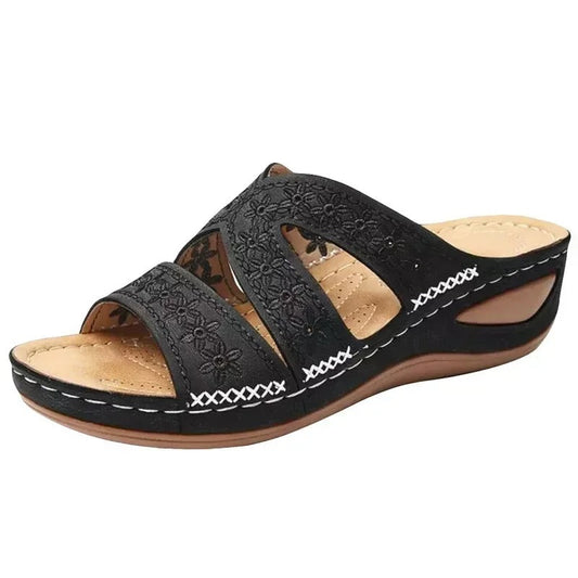  Stylish women's sandals with breathable design and durable sole, ideal for summer days.






