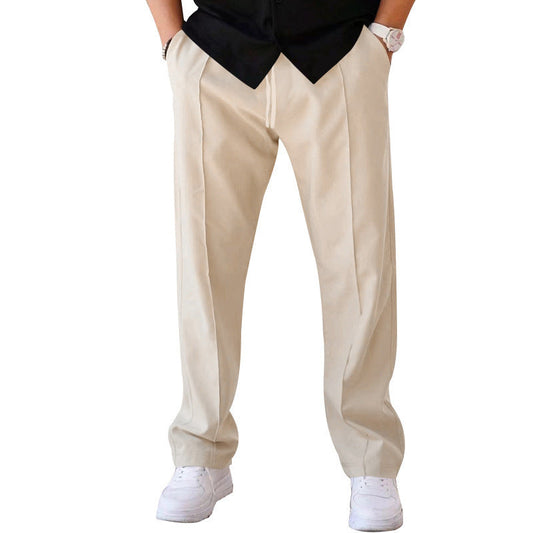 Wide pants for men with breathable fabric and a relaxed fit, perfect for summer days and casual outings.