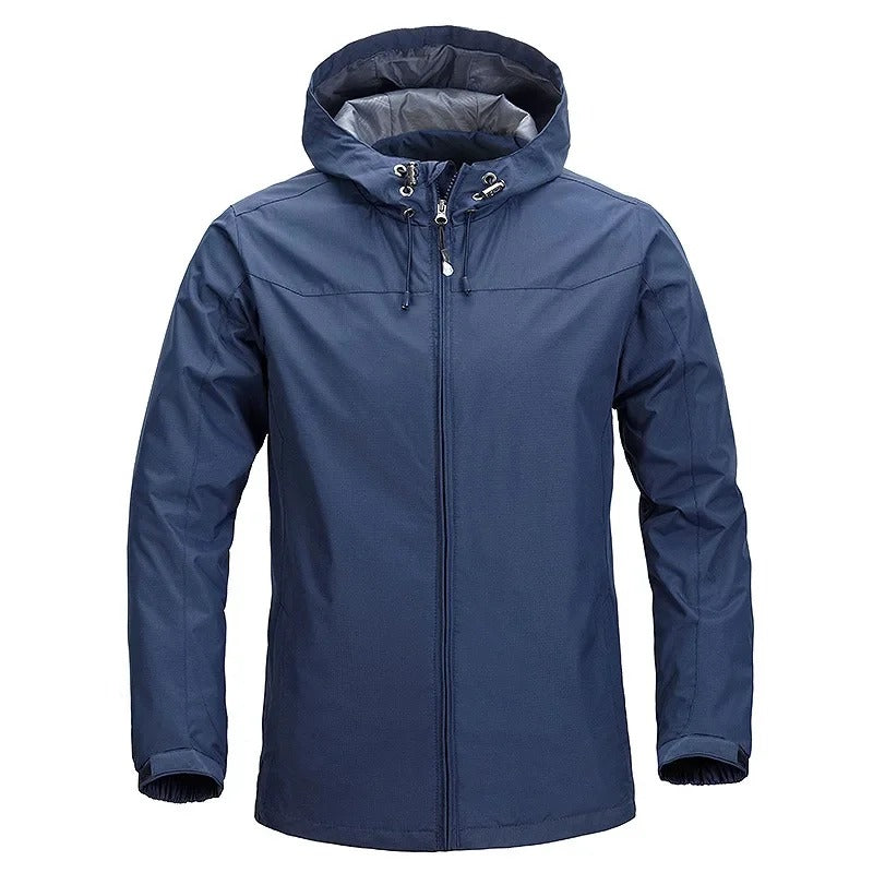 Windproof summer jacket for men, lightweight and stylish, perfect for outdoor activities and warm weather.