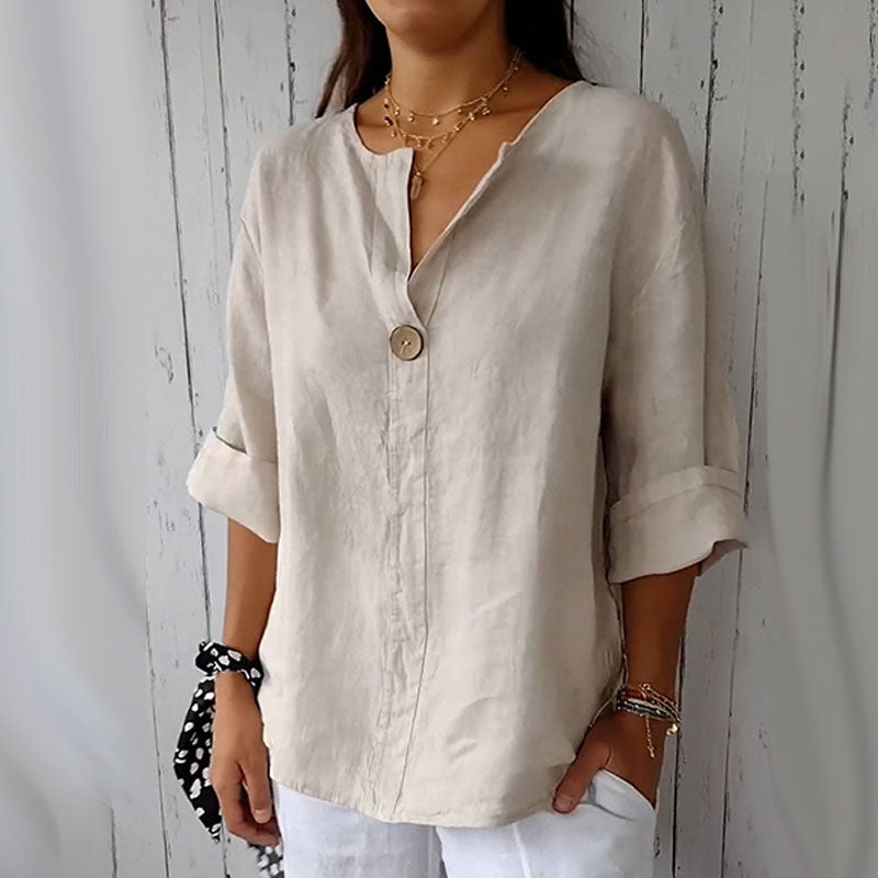 Women's casual cotton shirt offering a breathable, comfortable fit, perfect for summer days and casual outings.