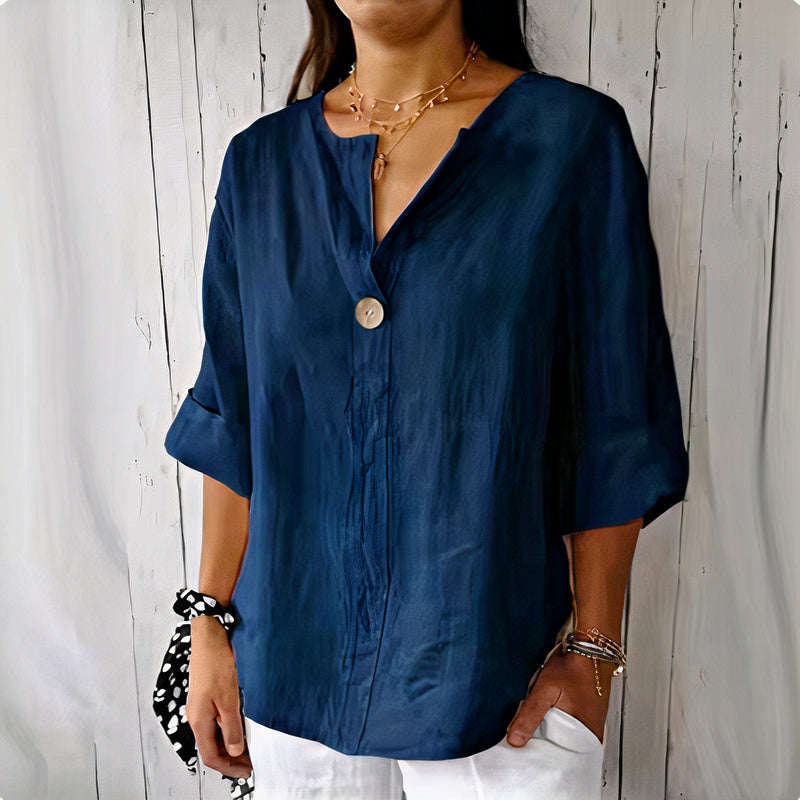 Women's casual cotton shirt offering a breathable, comfortable fit, perfect for summer days and casual outings.