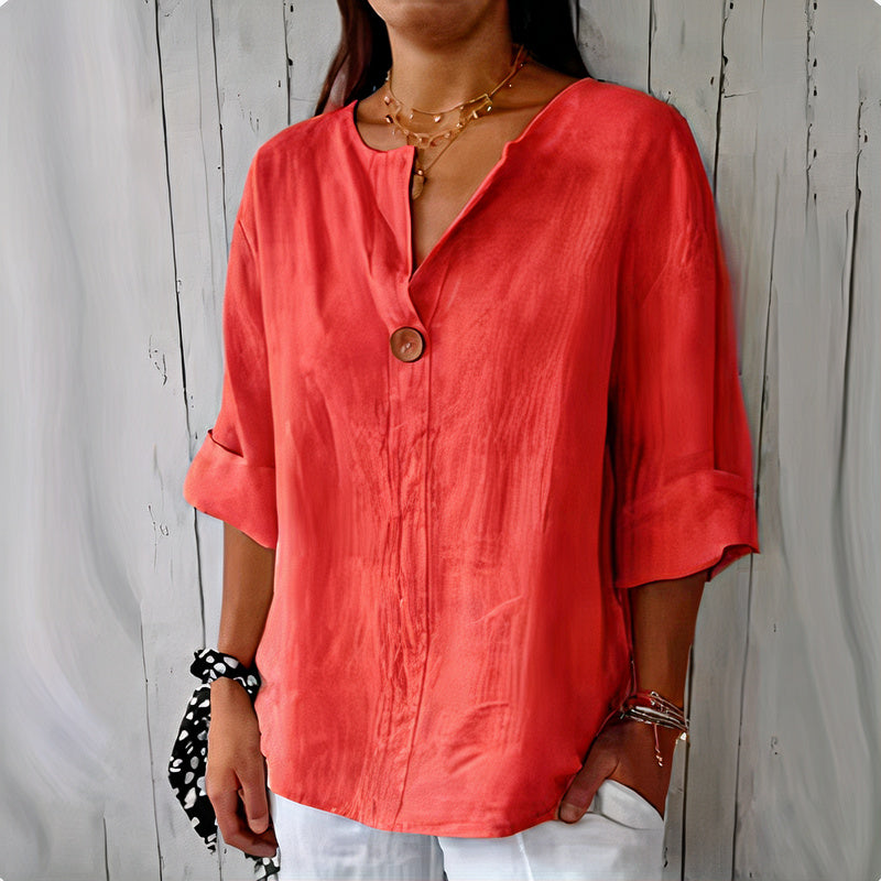 Women's casual cotton shirt offering a breathable, comfortable fit, perfect for summer days and casual outings.