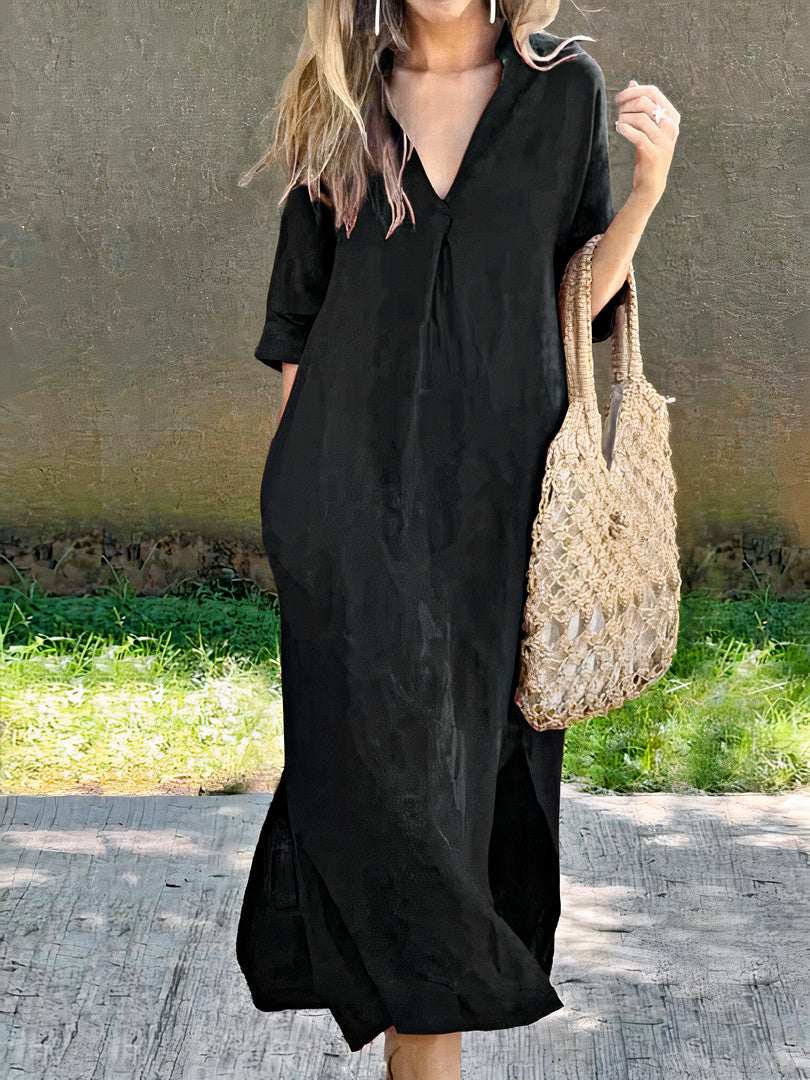 Women's casual maxi dress with a relaxed fit, perfect for comfortable and stylish all-day wear.






