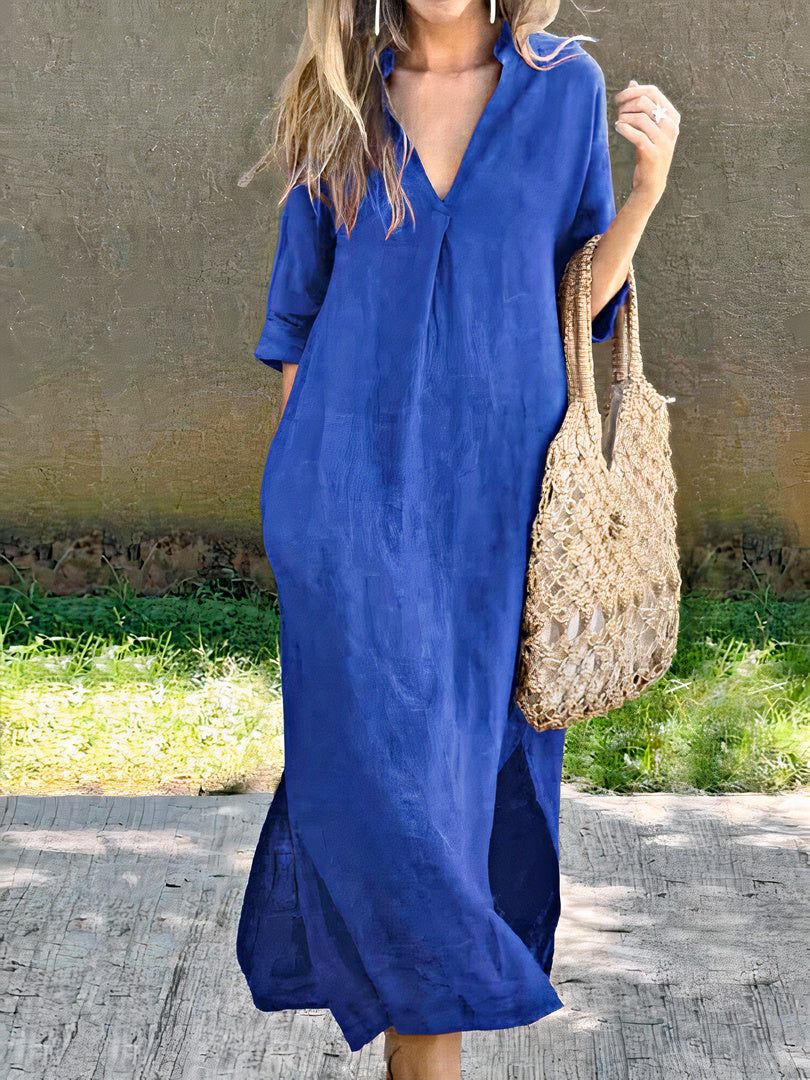 Women's casual maxi dress with a relaxed fit, perfect for comfortable and stylish all-day wear.






