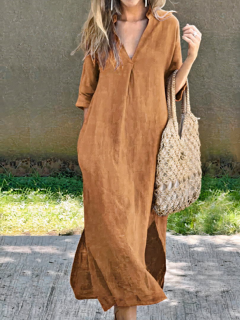 Women's casual maxi dress with a relaxed fit, perfect for comfortable and stylish all-day wear.






