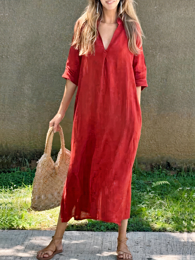 Women's casual maxi dress with a relaxed fit, perfect for comfortable and stylish all-day wear.






