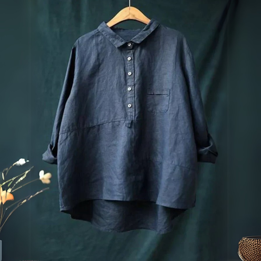 Women's casual summer blouse with a relaxed fit and breathable fabric, perfect for staying cool and stylish on warm days.