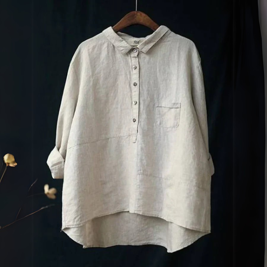 Women's casual summer blouse with a relaxed fit and breathable fabric, perfect for staying cool and stylish on warm days.