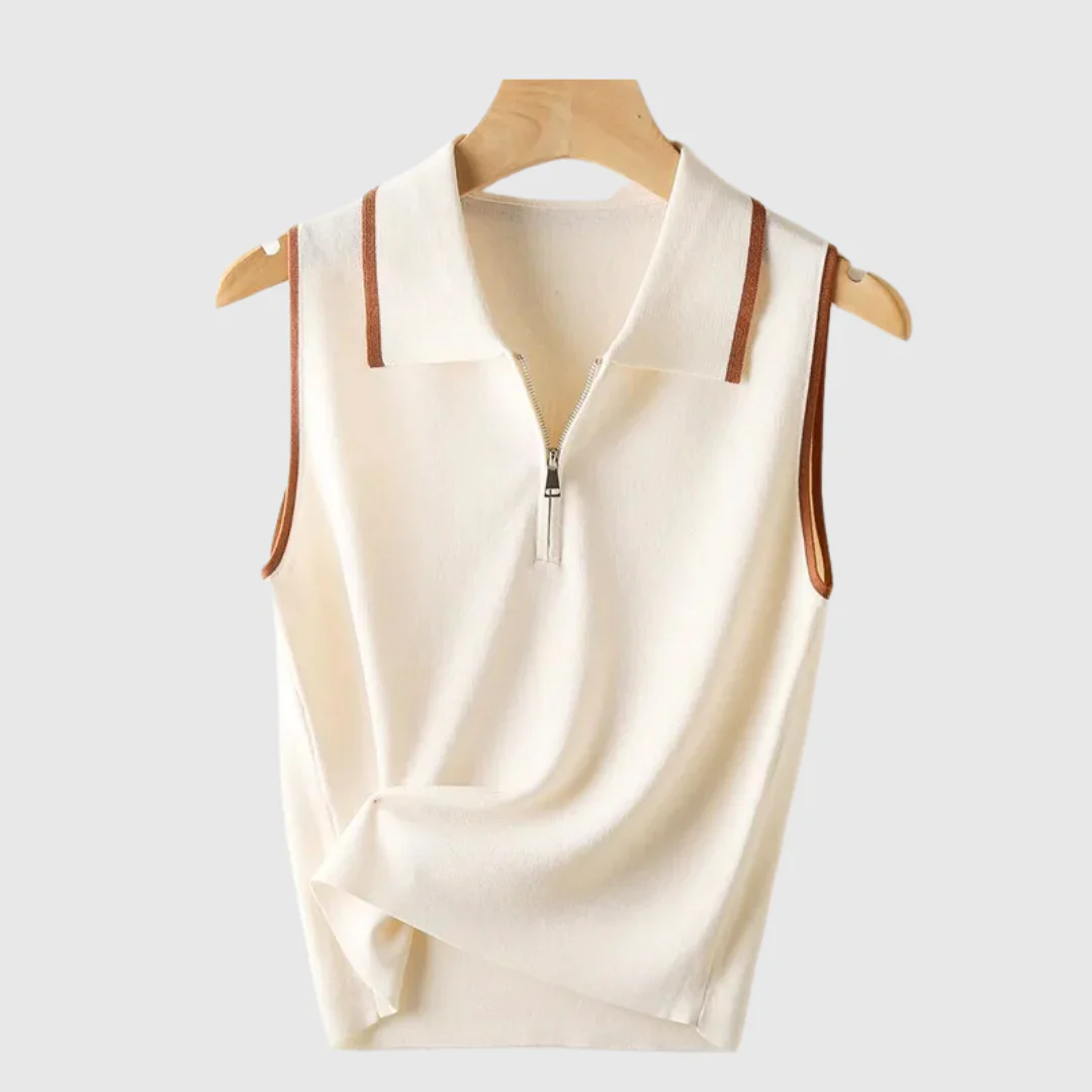 Women's chic sleeveless blouse with a lightweight design, perfect for elegant and comfortable summer styling.