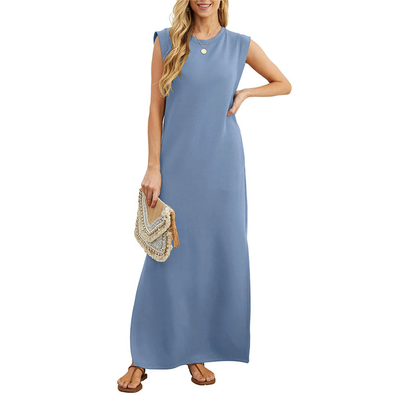 Women's comfortable summer dress made with lightweight and breathable fabric, designed for ultimate comfort and a flattering fit.