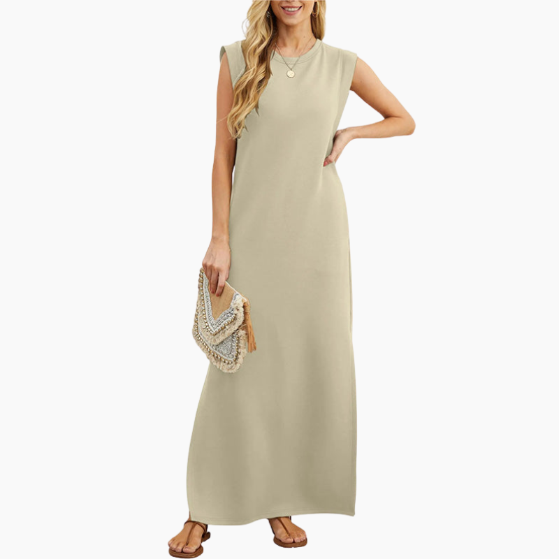 Women's comfortable summer dress made with lightweight and breathable fabric, designed for ultimate comfort and a flattering fit.