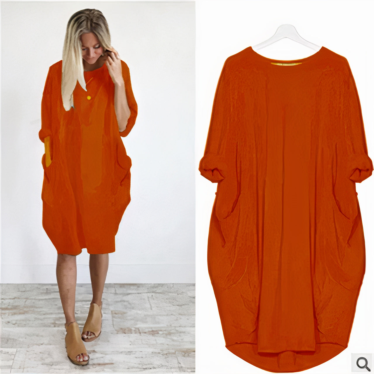 Women's comfy dress with a relaxed fit and breathable, lightweight fabric, perfect for casual summer outings or vacations.






