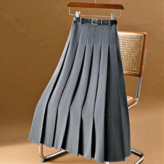 Women's stylish premium pleated skirt with lightweight fabric, elegant design, and versatile styling, perfect for summer days.