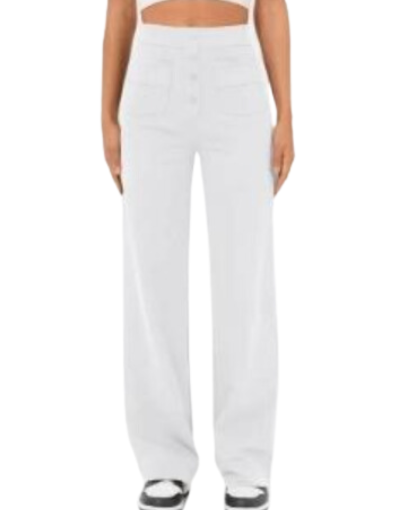 Women's stylish high-waist trousers with a flattering fit, breathable fabric, and versatile design, perfect for casual and formal summer wear.