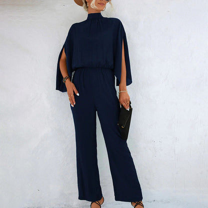 Women's stylish jumpsuit with a flattering silhouette, perfect for summer days and versatile styling options.